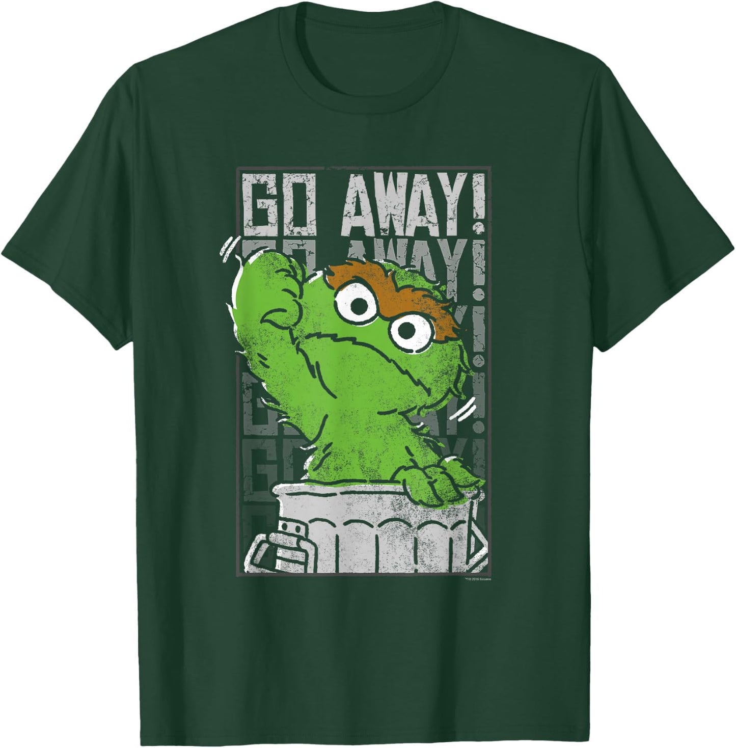 Sesame Street Oscar The Grouch Go Away T-Shirt - T-Shirt | Forest