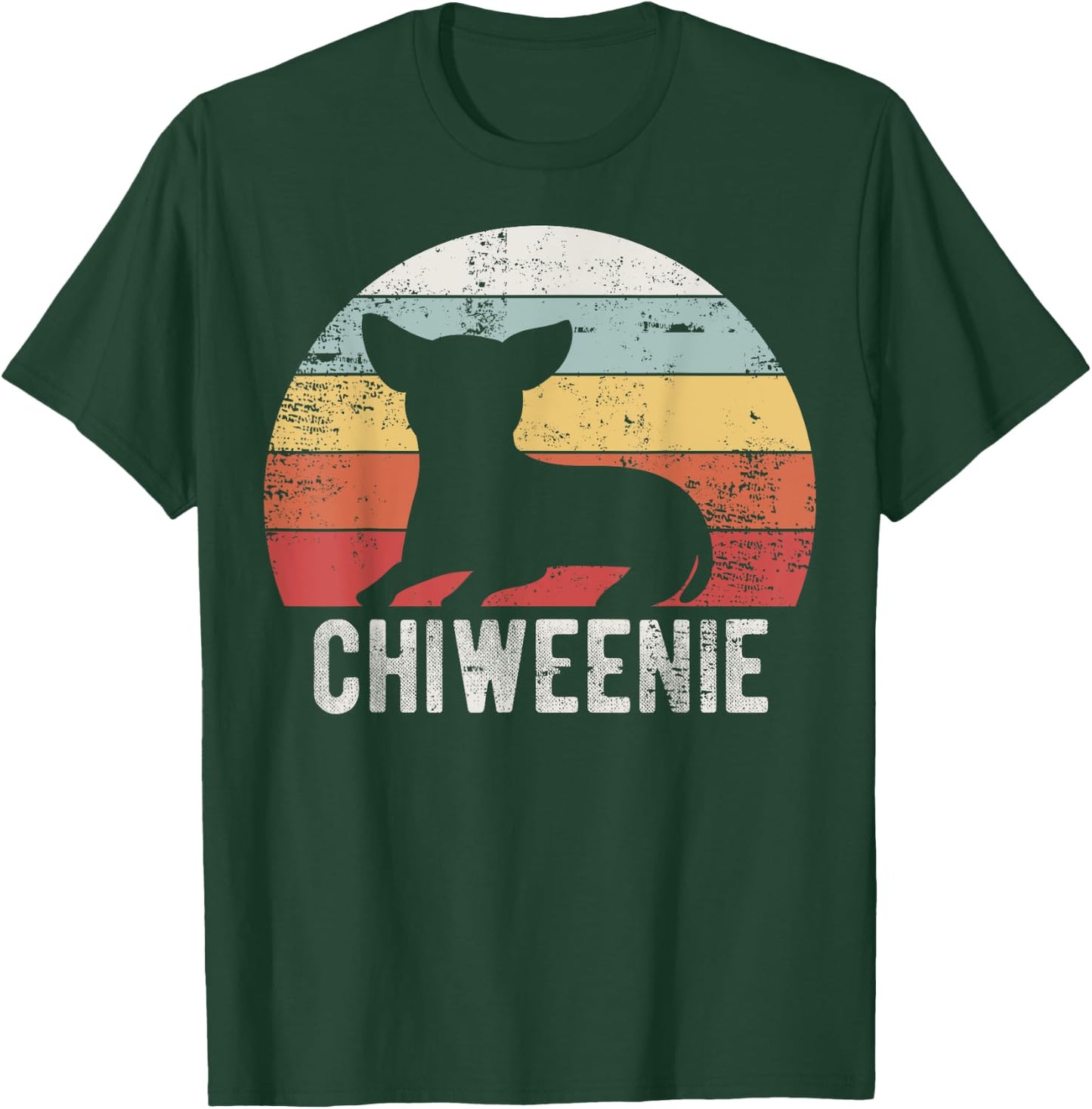 Cute Retro Chiweenie Silhouette Gift Chiweenies T-Shirt - T-Shirt | Forest