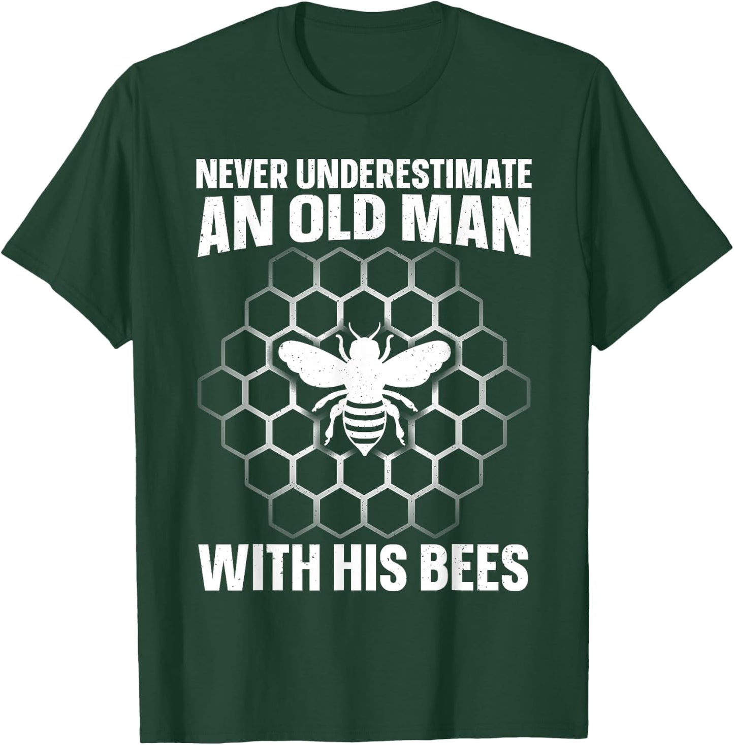 Beekeeping Art Dad Grandpa Bee Apiary Beekeeper T-Shirt - T-Shirt | Forest