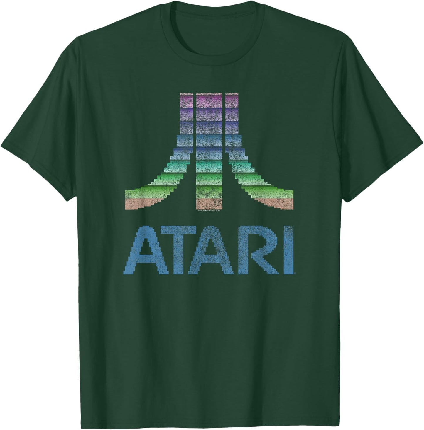 ATARI 8-Bit Rainbow Retro Video Game Logo T-Shirt - T-Shirt | Forest
