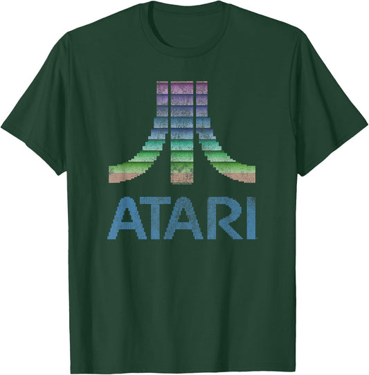 ATARI 8-Bit Rainbow Retro Video Game Logo T-Shirt - T-Shirt | Forest