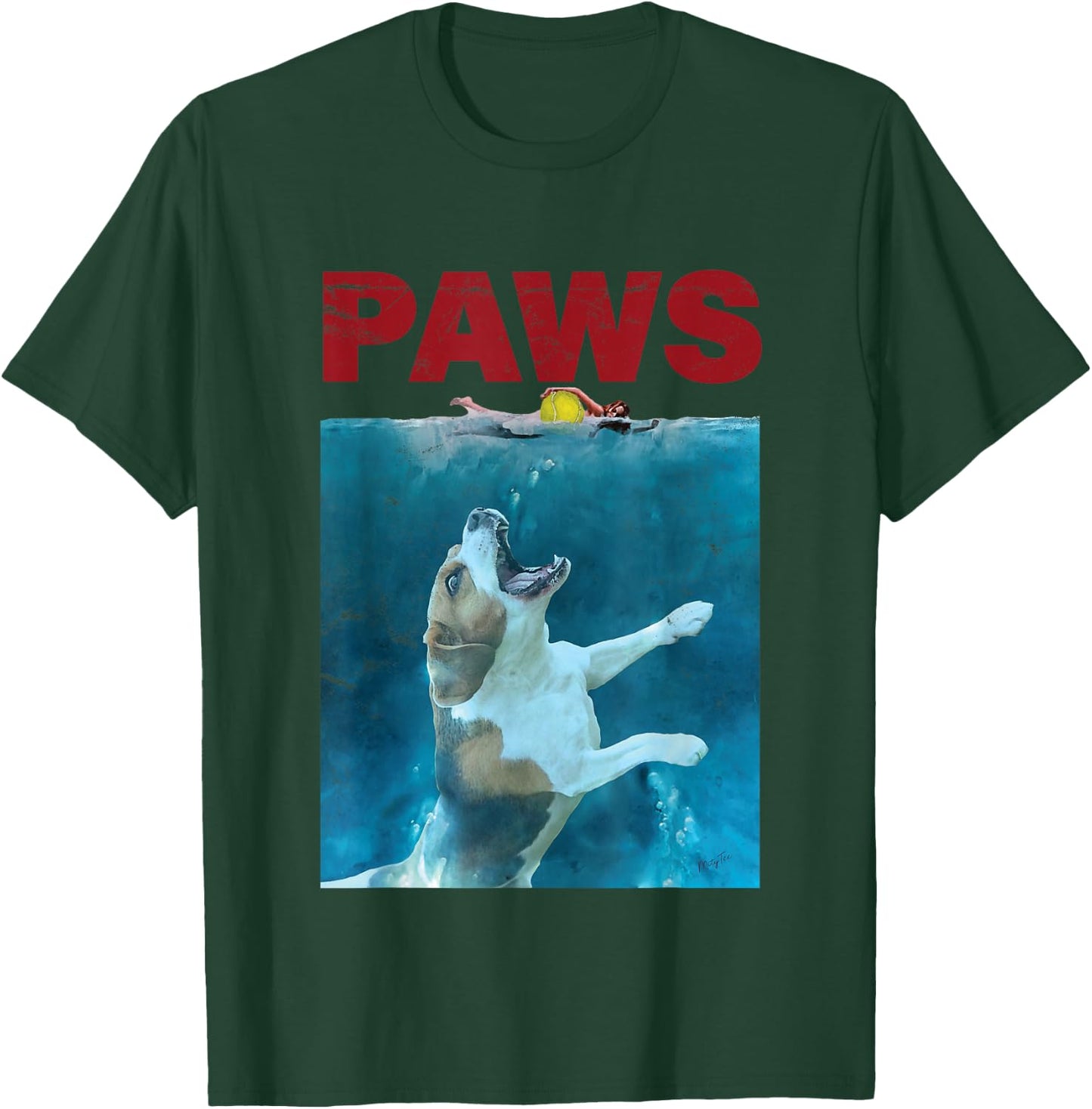 Funny Beagle | Underwater Dogs T-Shirt - T-Shirt | Forest