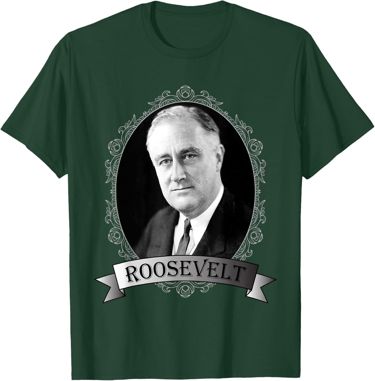 President Franklin D. Roosevelt Portrait T-Shirt - T-Shirt | Forest
