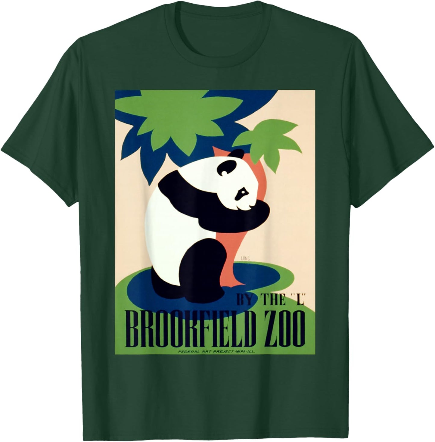 Vintage poster - Brookfield Zoo Retro T-Shirt - T-Shirt | Forest