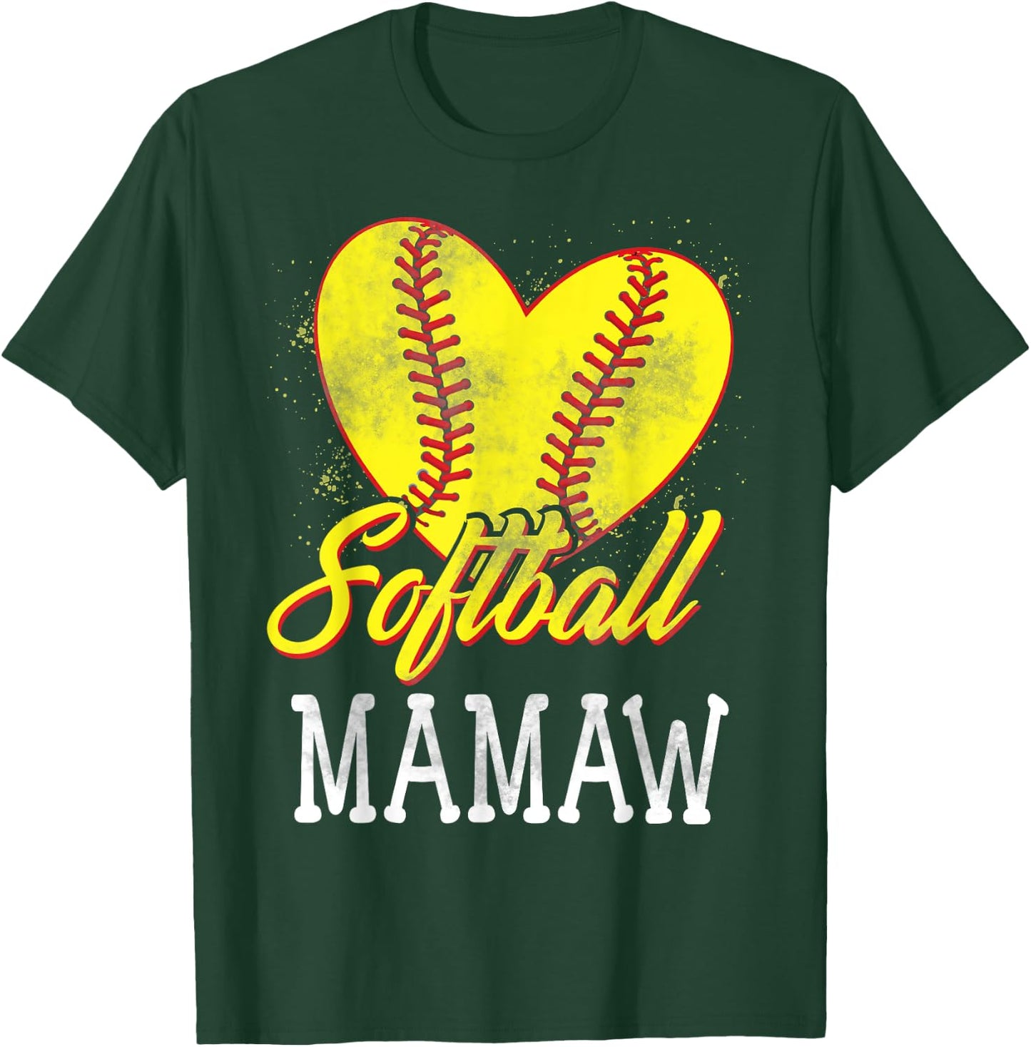 Softball Mamaw Softball Player T-Shirt - T-Shirt | Forest