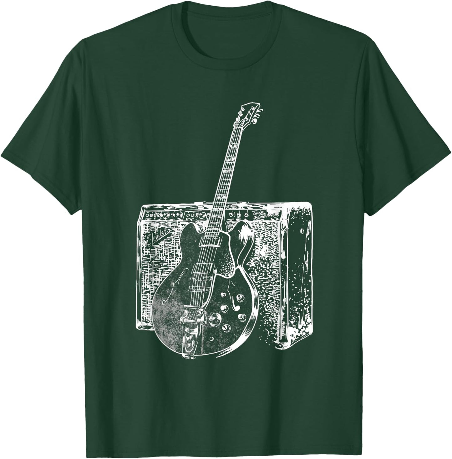 Legendary Electric Blues Guitar And Amp Musician T-Shirt - T-Shirt | Forest