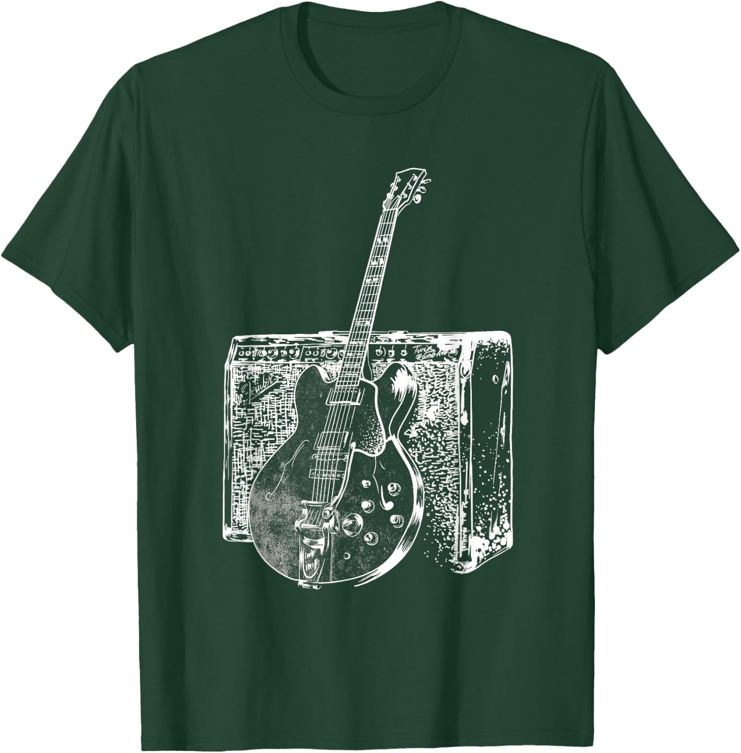Legendary Electric Blues Guitar And Amp Musician T-Shirt - T-Shirt | Forest