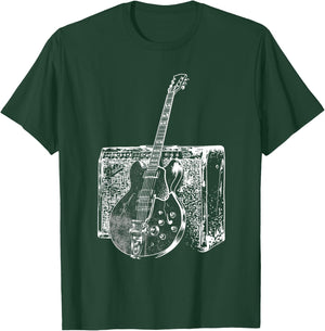 Legendary Electric Blues Guitar And Amp Musician T-Shirt - T-Shirt | Forest