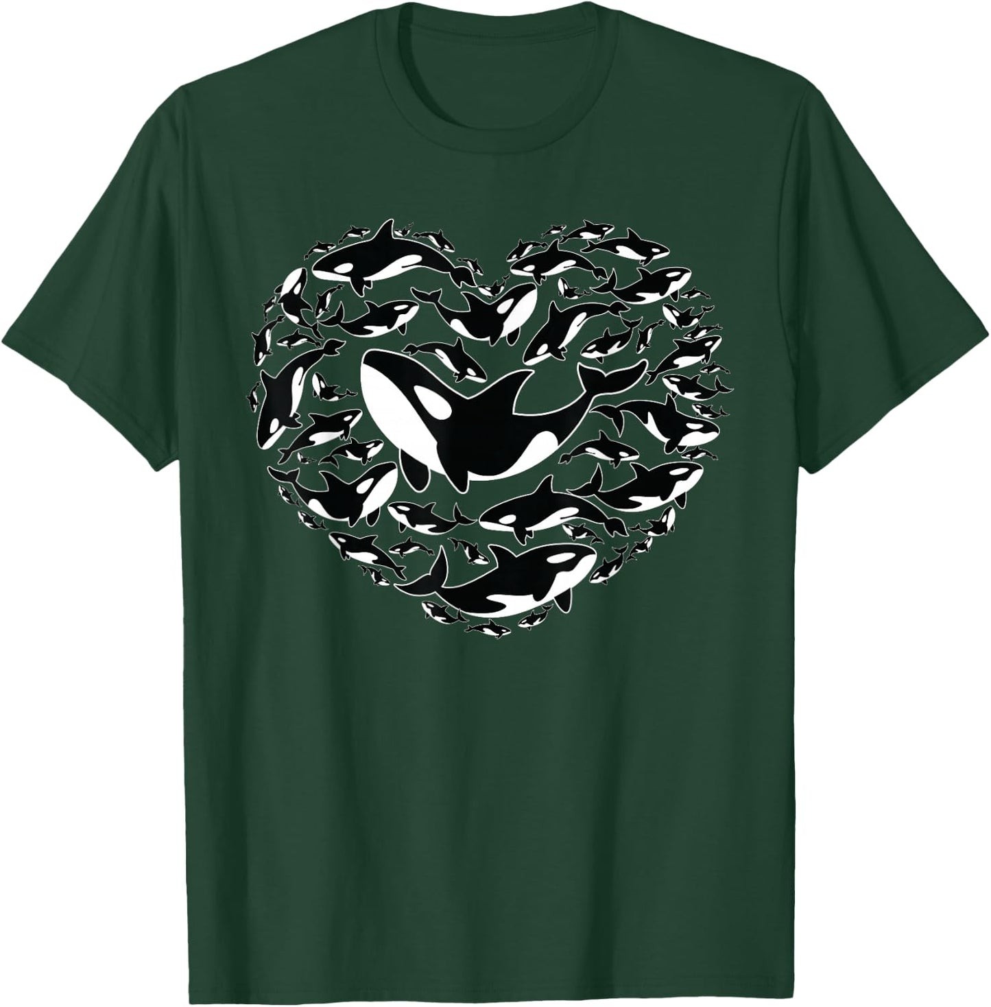 Valentine's Day Orca Whale Sea Panda as Men Women Kids T-Shirt - T-Shirt | Forest