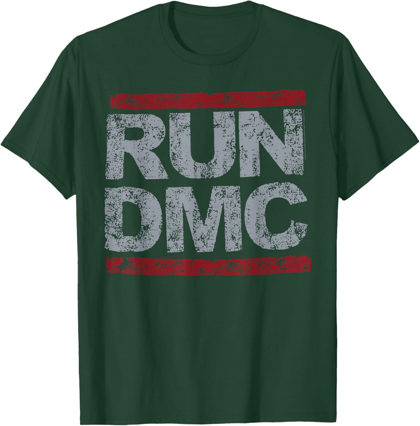 Run DMC Official Grunge Logo T-Shirt - T-Shirt | Forest