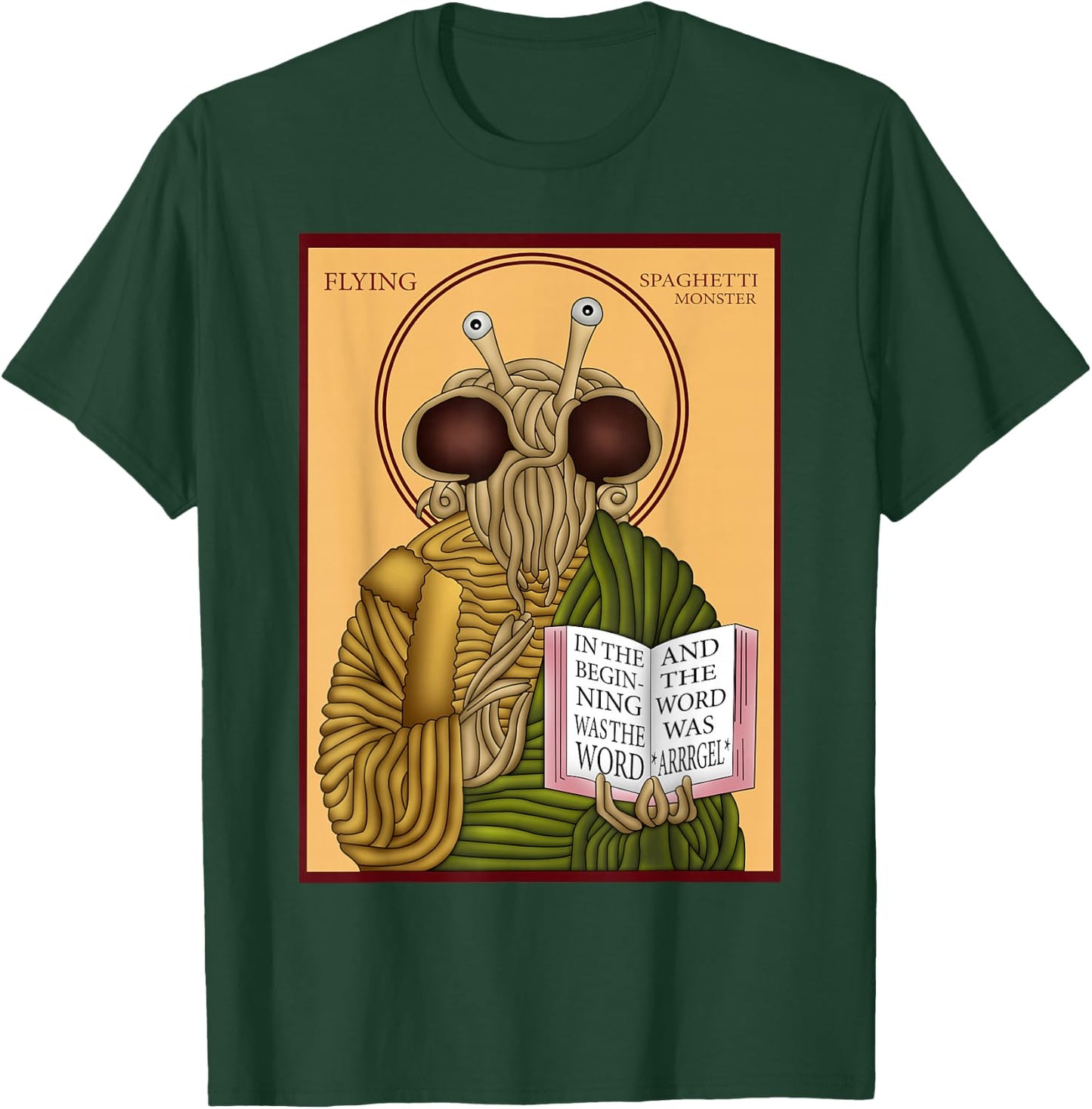Flying Spaghetti Monster Tea | FSM, Pastafarian T-Shirt - T-Shirt | Forest
