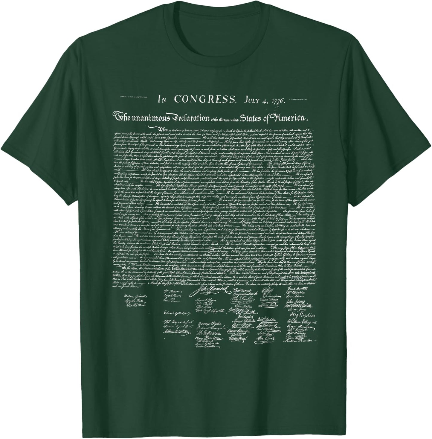 Kids Declaration Of Independence Full Text 6 Olive T-Shirt - T-Shirt | Forest