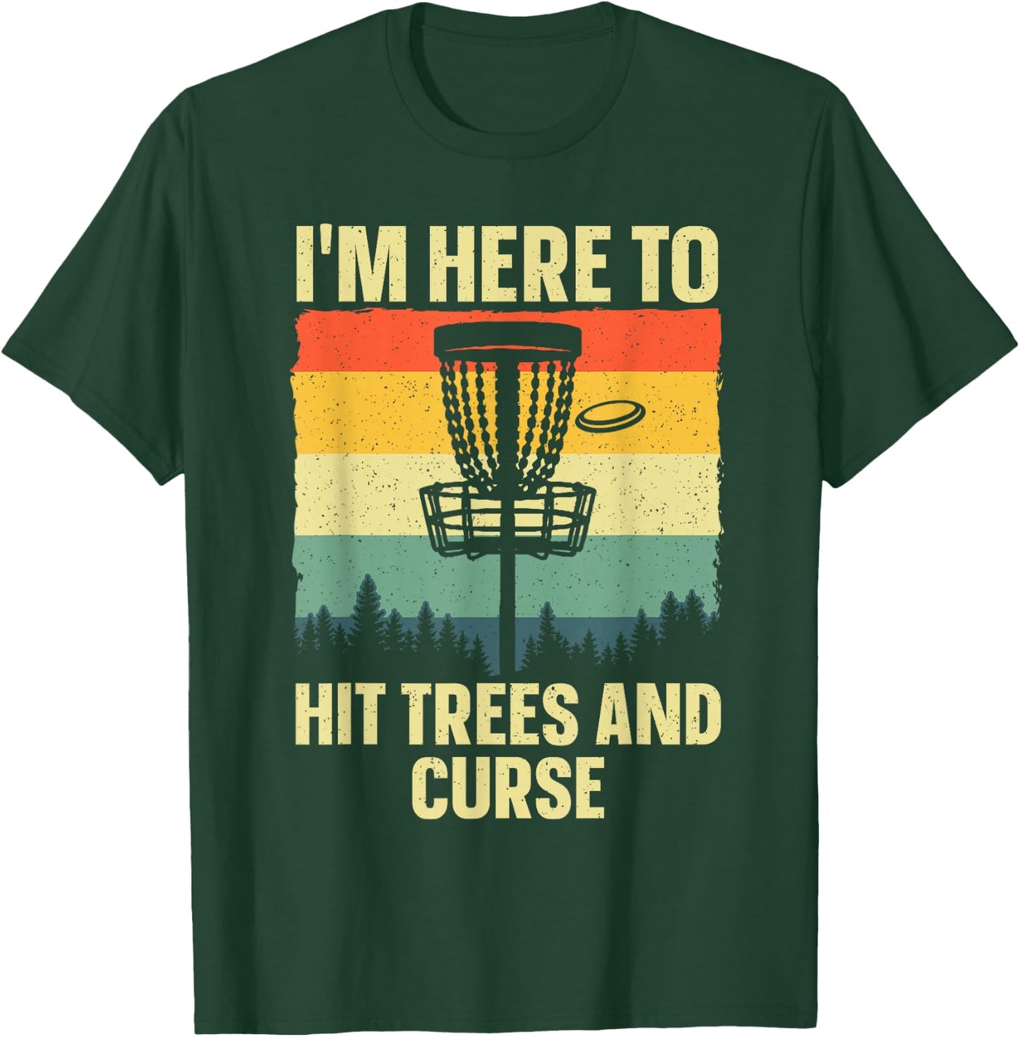 Best Disc Golf Art Women Kids Disc Golfer Disc Golf T-Shirt - T-Shirt | Forest
