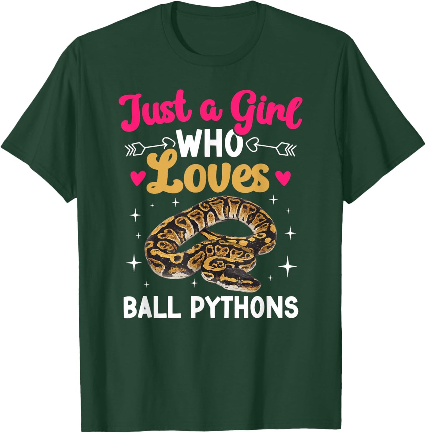 Just A Girl Who Loves Ball Python Owner Ball Python Mom T-Shirt - T-Shirt | Forest