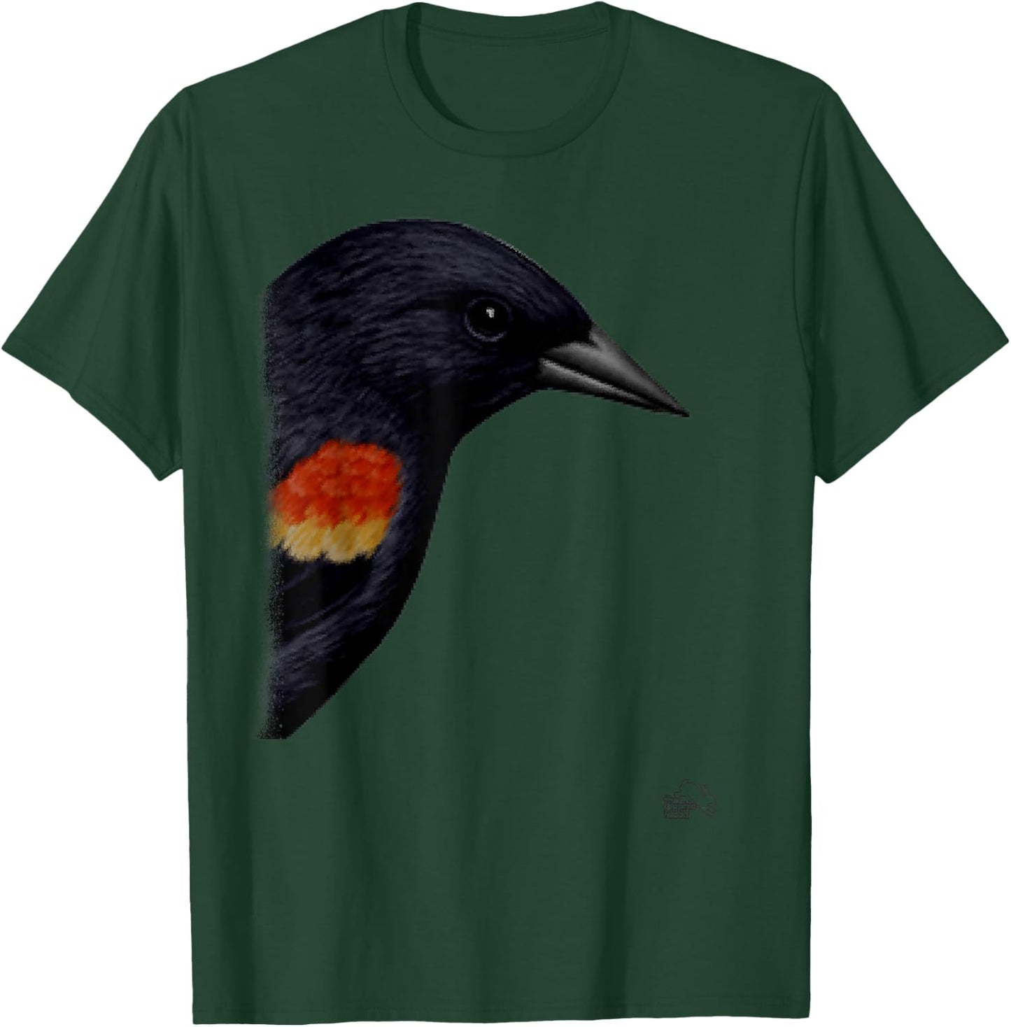 Red Winged Black Bird T-Shirt - T-Shirt | Forest