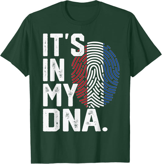 Netherlands Roots Flag Fingerprint Graphic Patriotic T-Shirt - T-Shirt | Forest