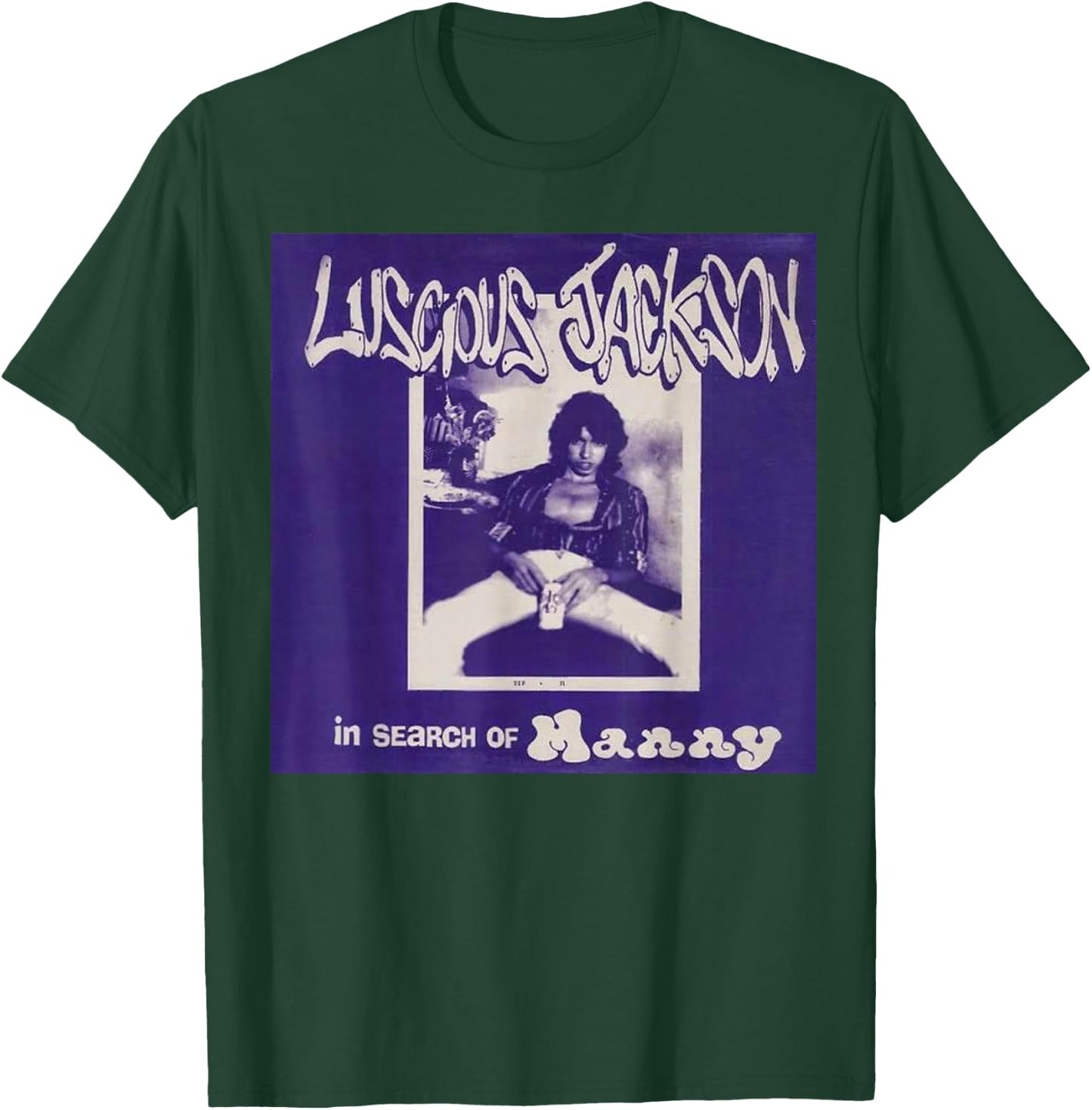 Luscious Jackson original In Search of Manny Album Cover T-Shirt - T-Shirt | Forest