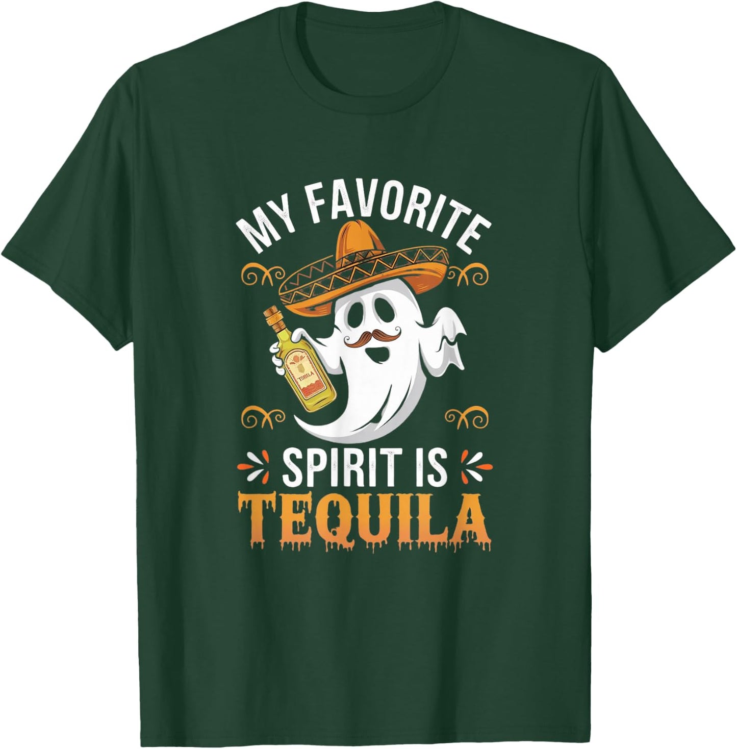 My Favorite Spirit Tequila Funny Halloween T-Shirt - T-Shirt | Forest