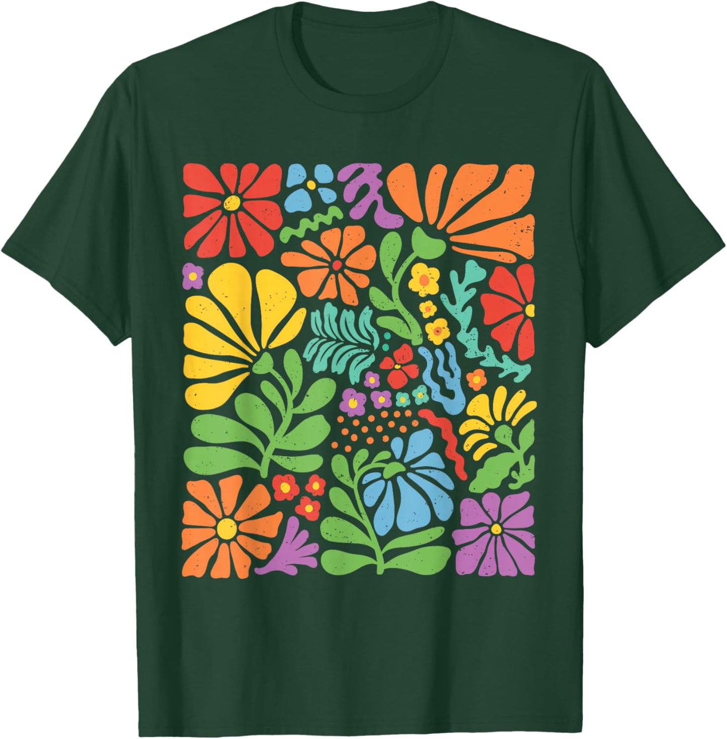 Subtle Wildflowers LGBTQ Month Rainbow Summer Boho Gay Pride T-Shirt - T-Shirt | Forest