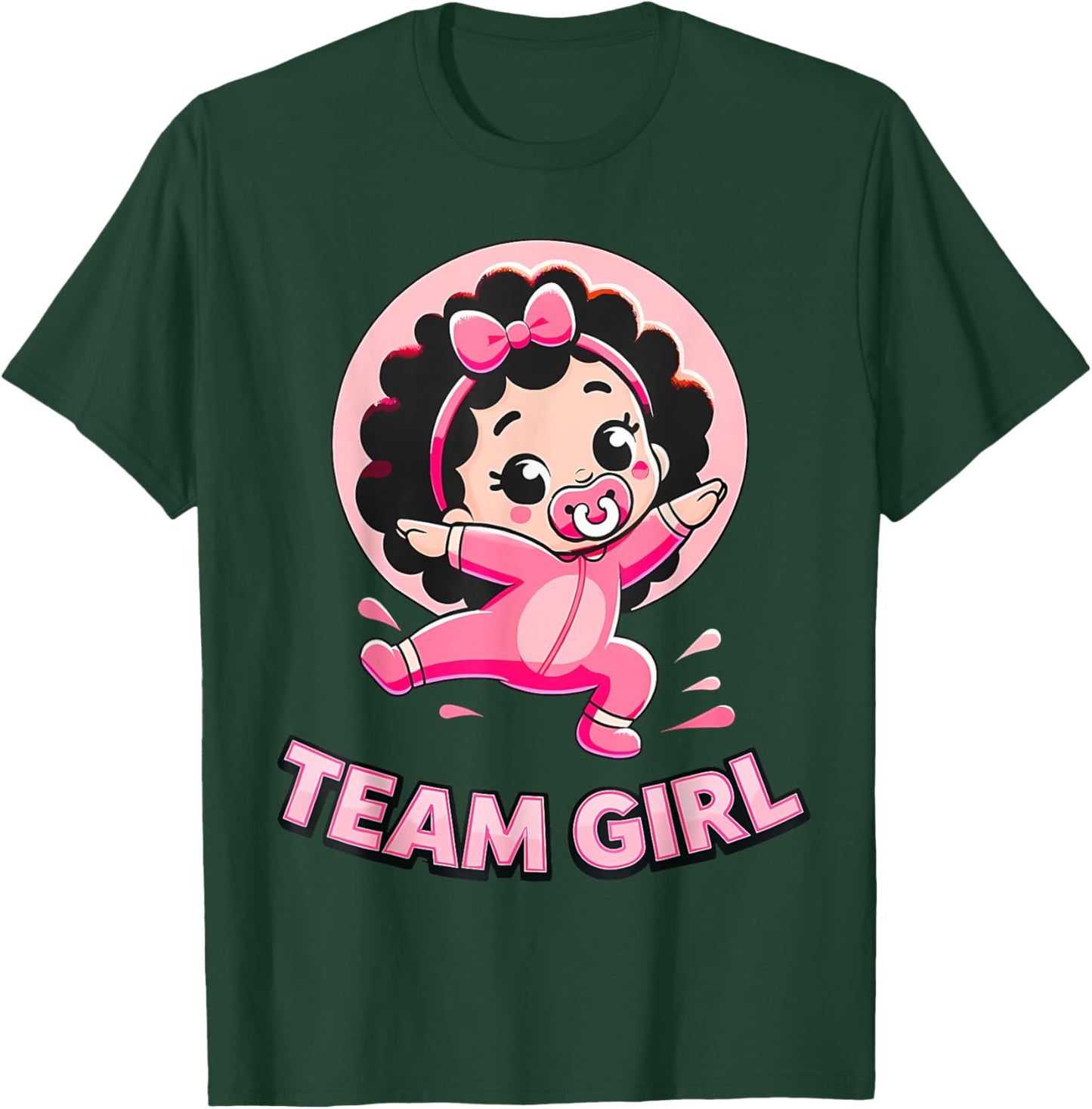 Team Girl Baby Gender Reveal Party Kid T-Shirt - T-Shirt | Forest