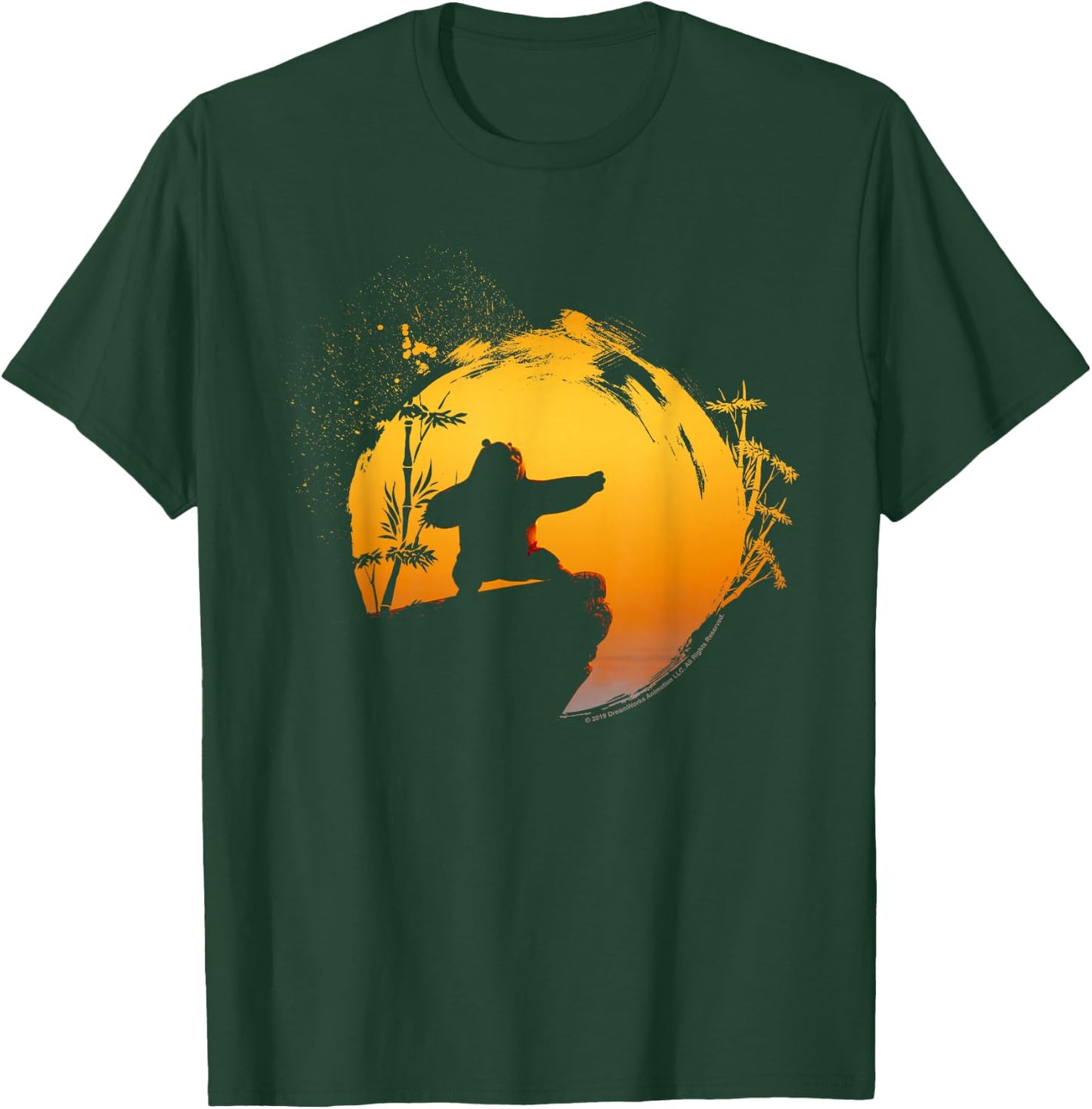 Kung Fu Panda Po Tai Chi Sunset Silhouette T-Shirt - T-Shirt | Forest