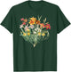 Variety of Lillies Graphic Flower Print Flowered T-Shirt - T-Shirt | Forest