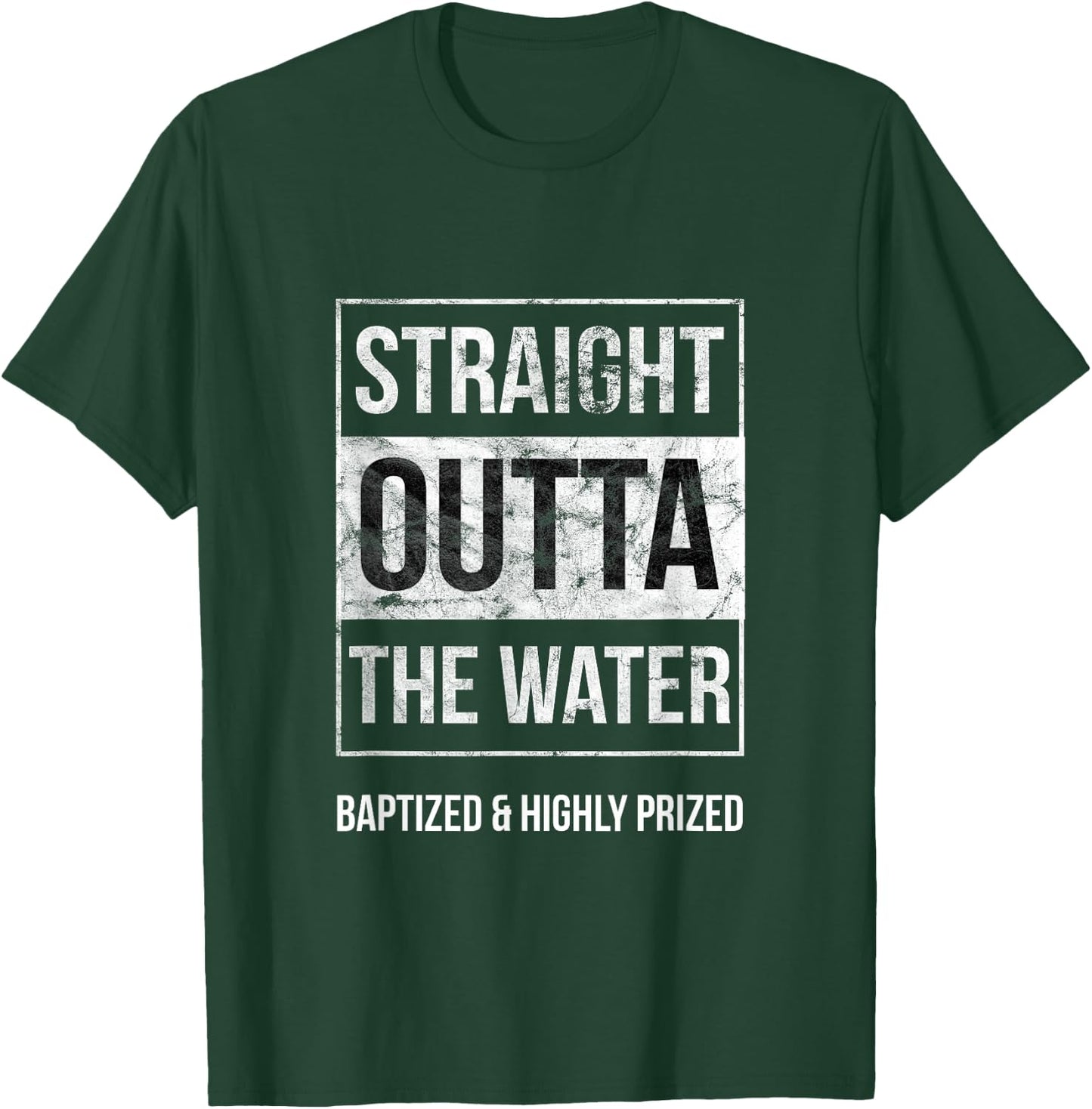 Baptism Shirts Adults Kids Funny Outta Water Gift T-Shirt - T-Shirt | Forest
