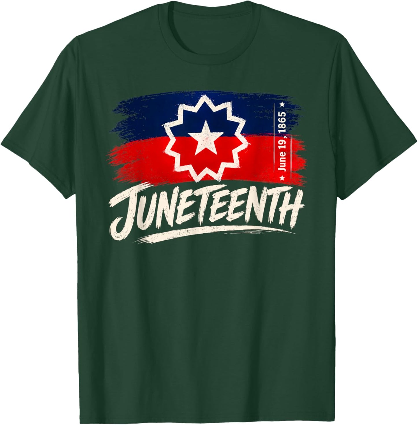 Juneteenth Flag Shirts Men Women T-Shirt - T-Shirt | Forest