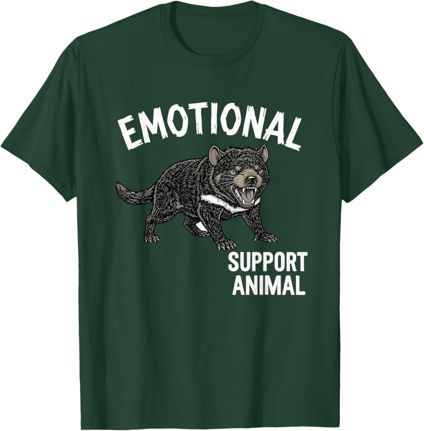 Funny Emotional Support Tasmanian Devil Wildlife T-Shirt - T-Shirt | Forest