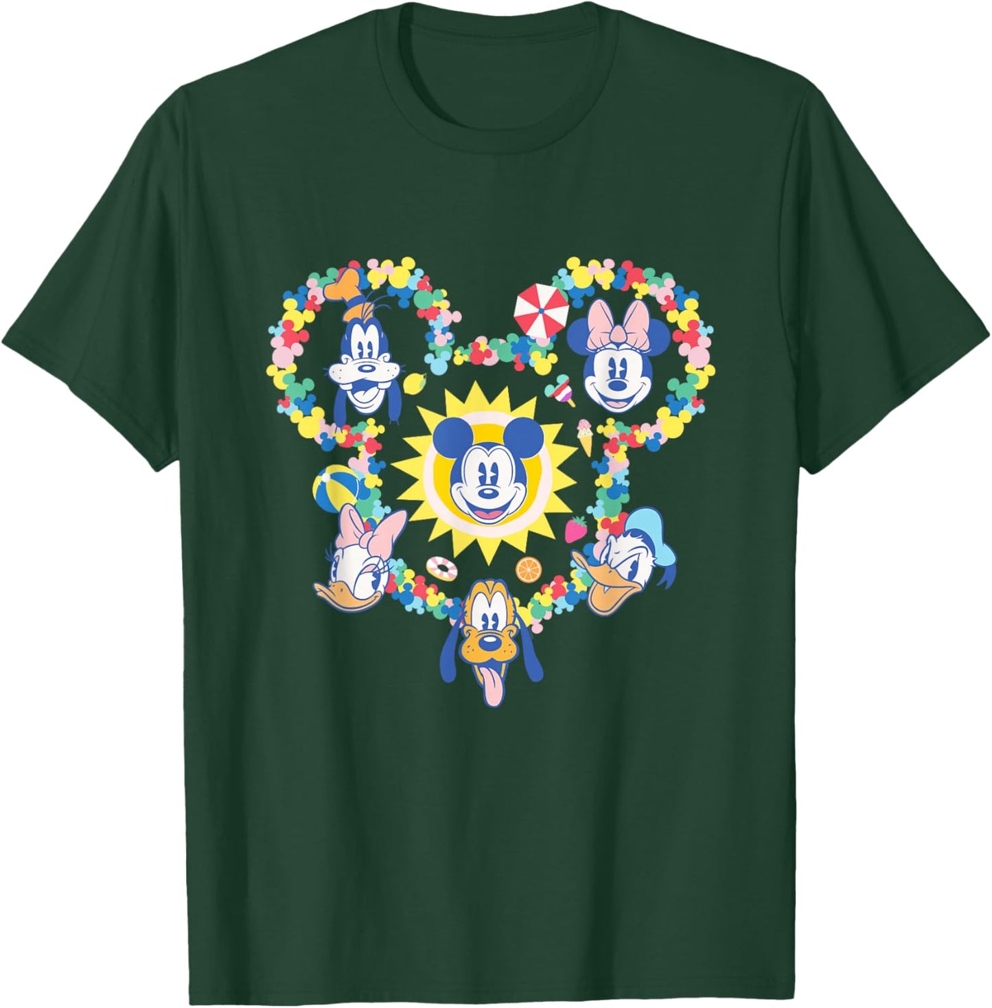 Disney Mickey & Friends Summer Vacation Mickey Mouse Icon T-Shirt - T-Shirt | Forest