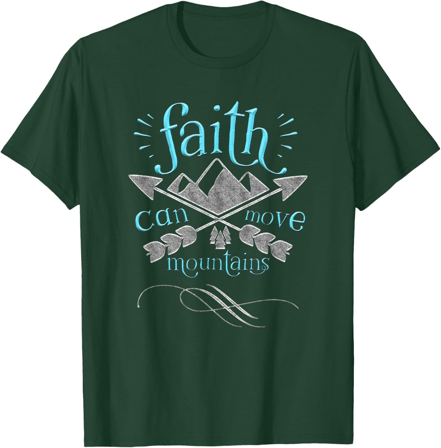 Christian Shirt Faith Move Mountains Inspirational T-Shirt - T-Shirt | Forest