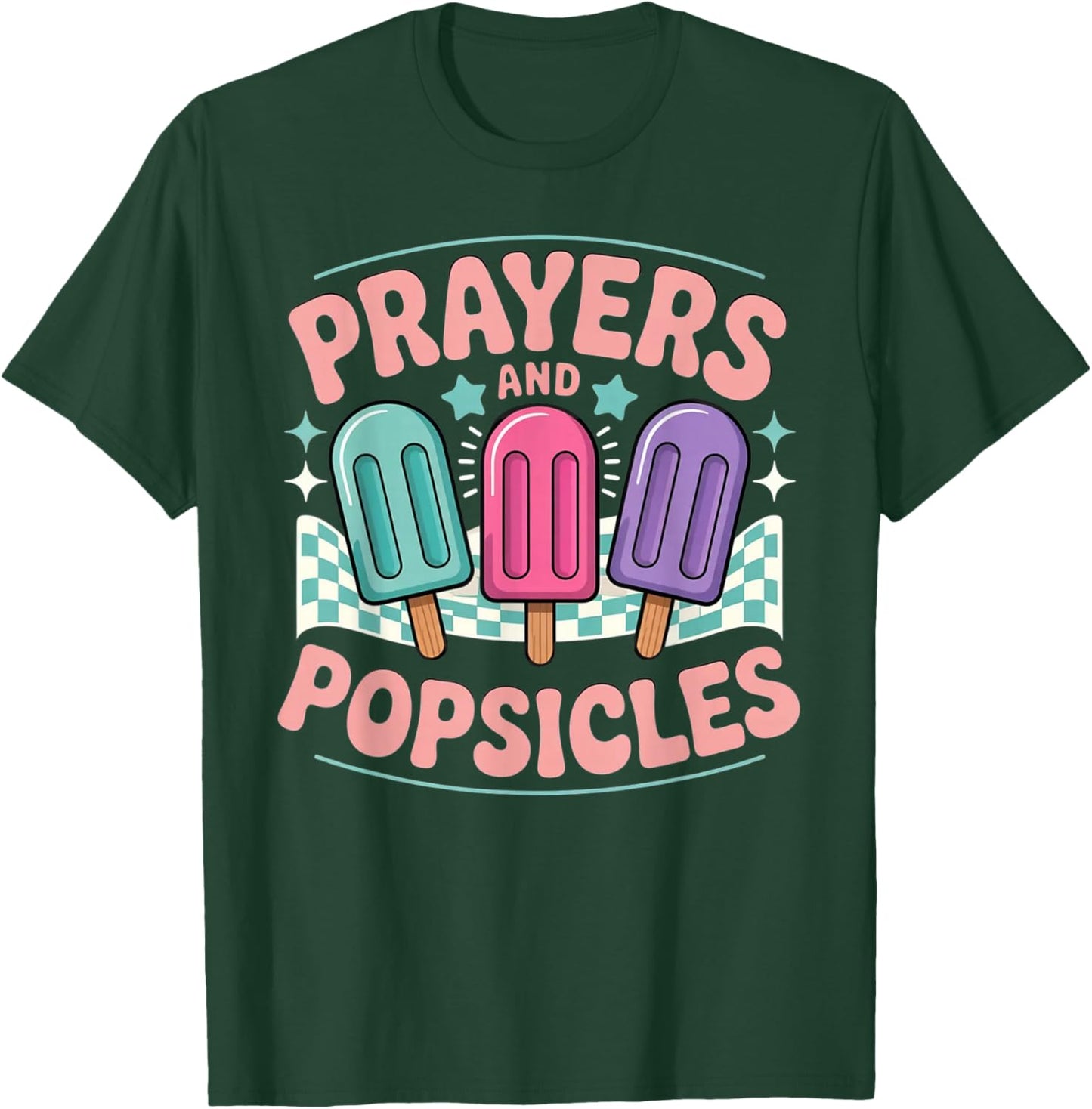 Prayers and Popsicles Christian Kids VBS Summer Church Camp T-Shirt - T-Shirt | Forest