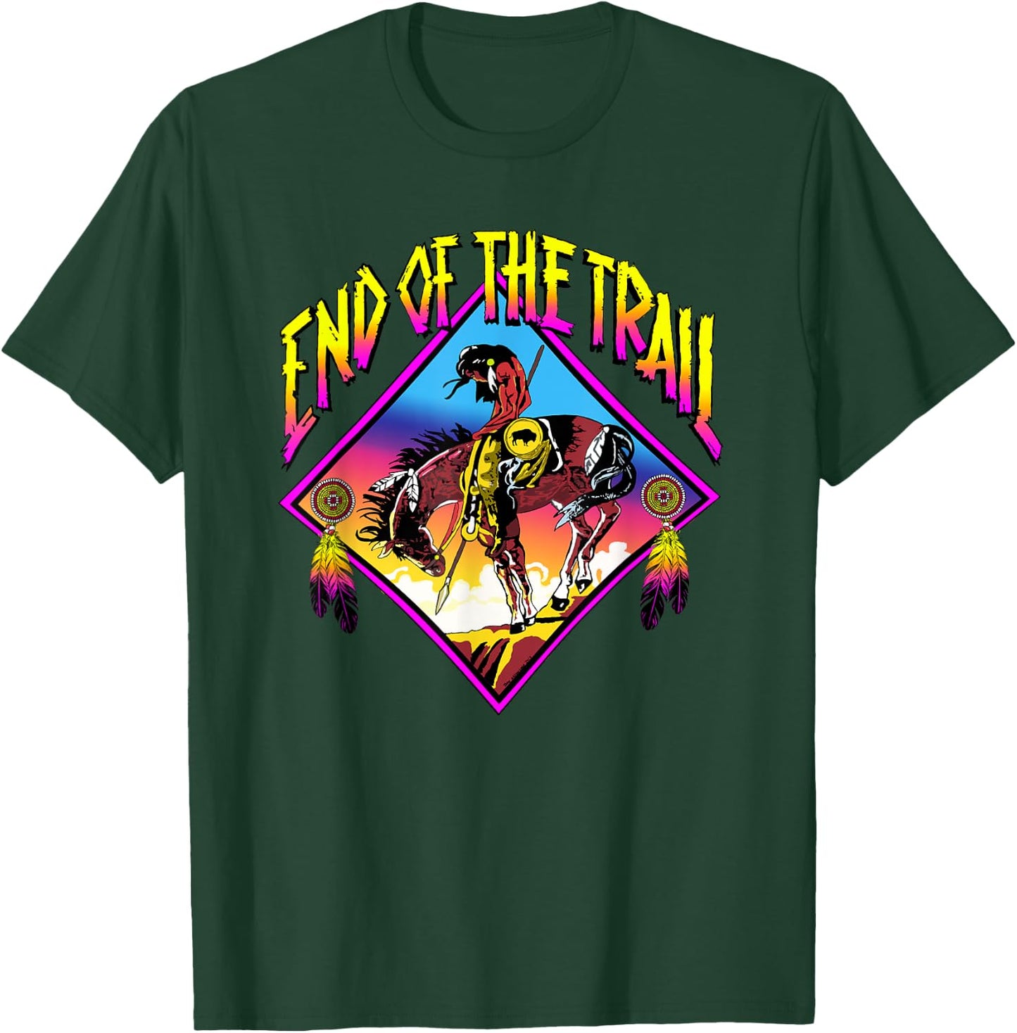 End Of The Trail Retro Native American T-Shirt - T-Shirt | Forest