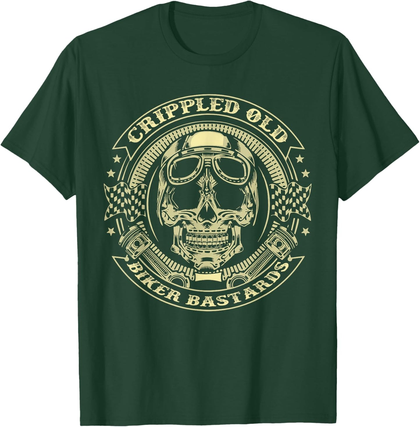 Crippled Old Biker Bastards T-Shirt - T-Shirt | Forest