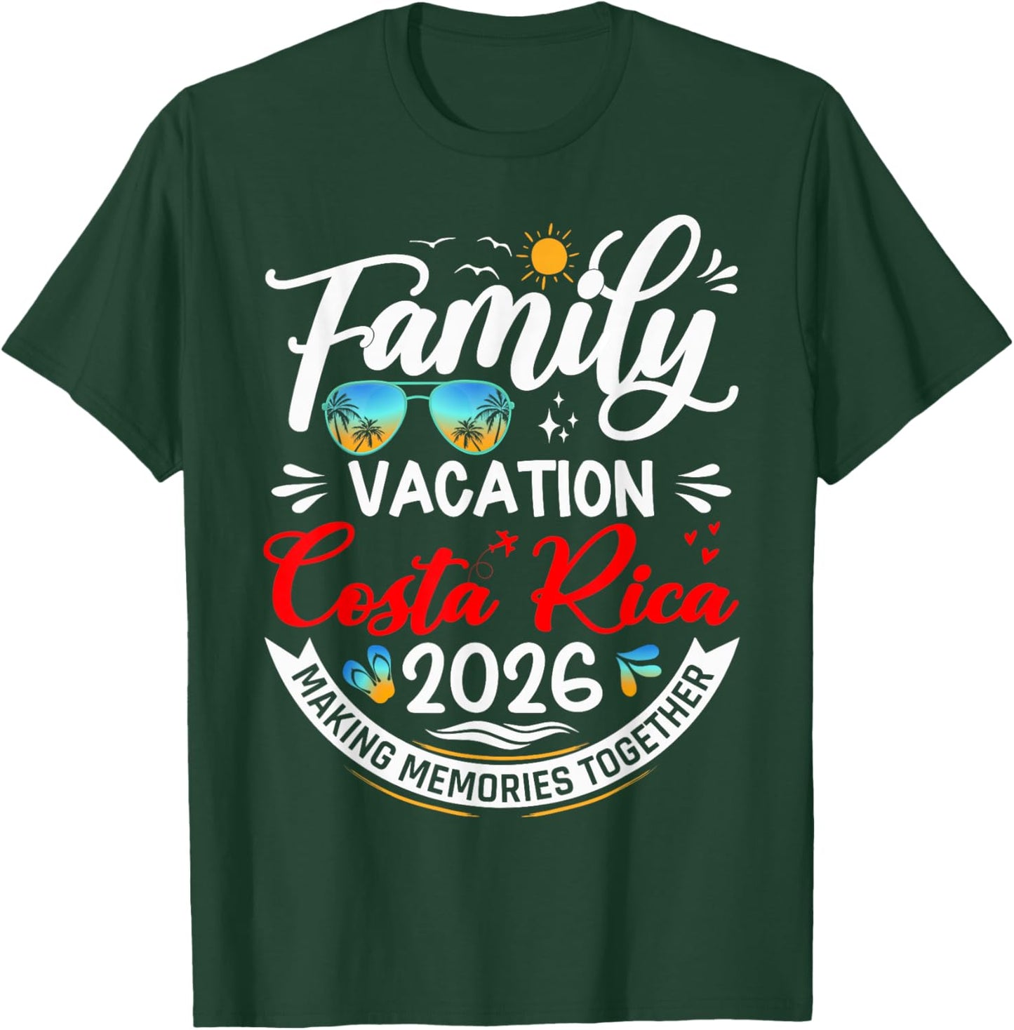 Family Vacation Costa Rica 2026 Matching Vacation 2026 T-Shirt - T-Shirt | Forest