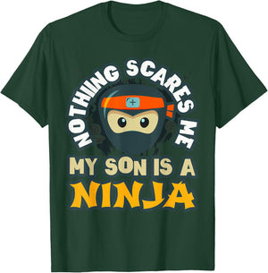 This is My Warrior Dad Mom Team Costume You Don't Scare Me T-Shirt - T-Shirt | Forest