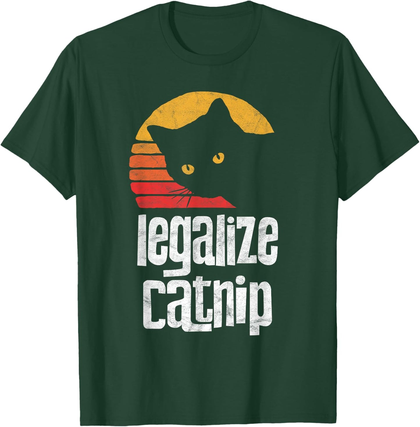 Legalize Catnip! Funny Vintage 80's Style Cat Cute Retro Women T-Shirt - T-Shirt | Forest