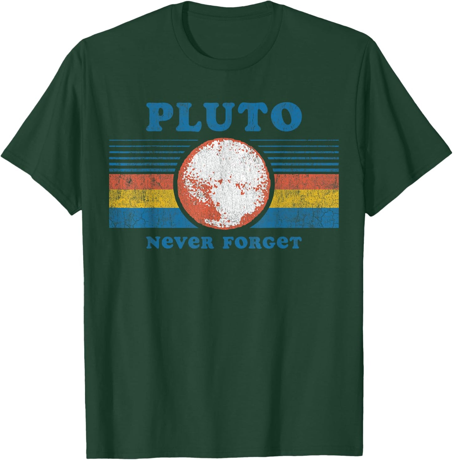 Vintage Never Forget Pluto Funny Space T-Shirt - T-Shirt | Forest