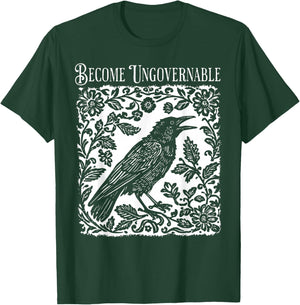 Become Ungovernable Folklore Forest Crow Vintage T-Shirt - T-Shirt | Forest