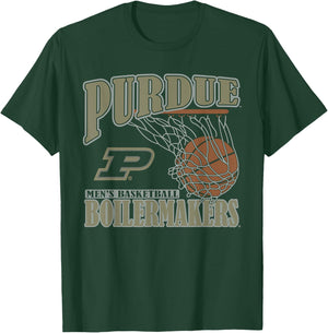 Elite Authentics Purdue Boilermakers Basketball Vintage Lift Black T-Shirt - T-Shirt | Forest