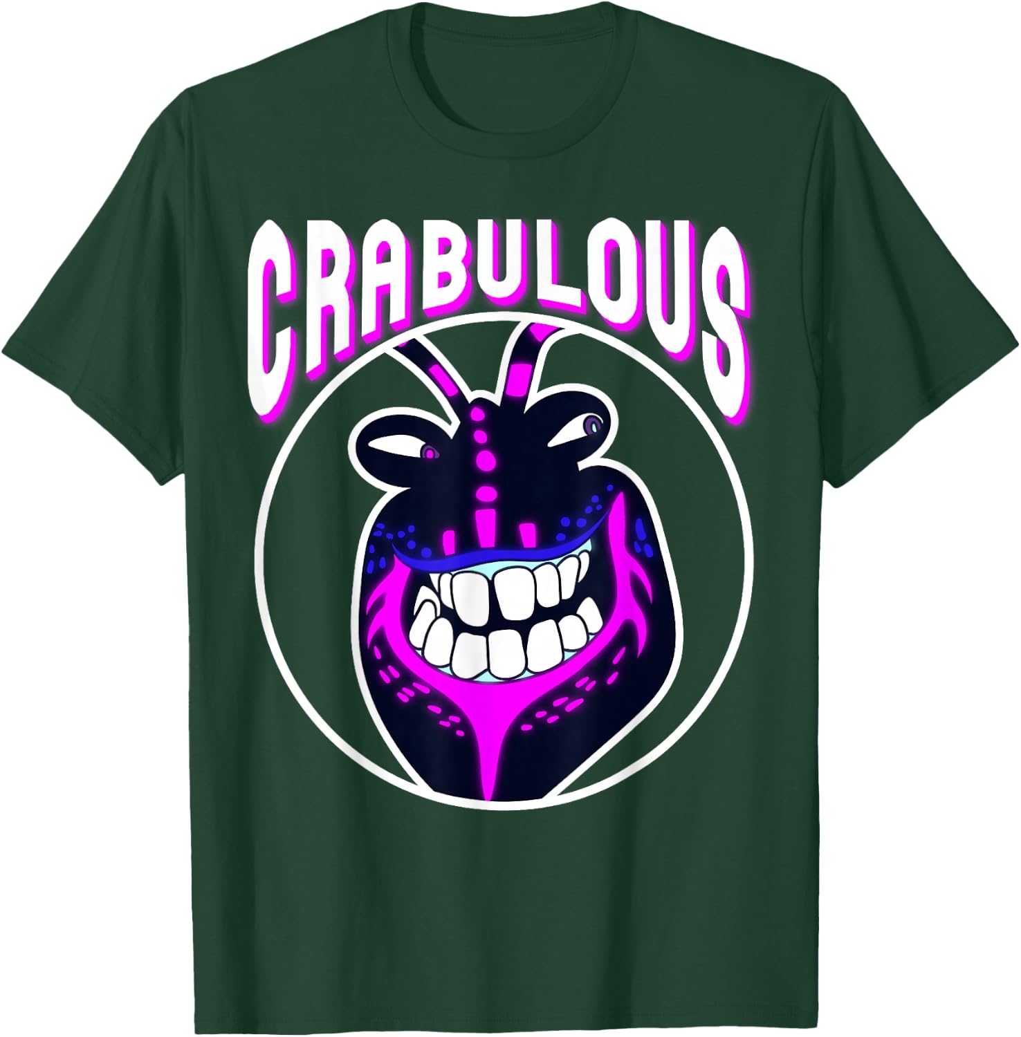 Disney Moana Tamatoa Crabulous Neon Face Circle Portrait Small T-Shirt - T-Shirt | Forest