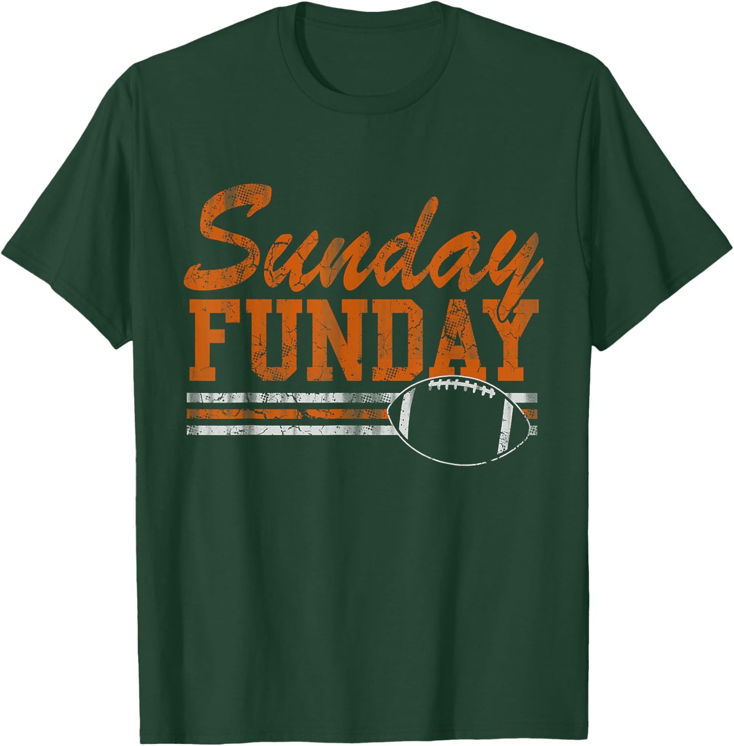 Retro Sunday Funday Football Fan Men Women Kids T-Shirt - T-Shirt | Forest