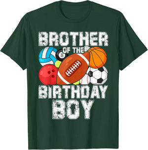 Brother Of The Birthday Boy Sports Matching Family T-Shirt - T-Shirt | Forest