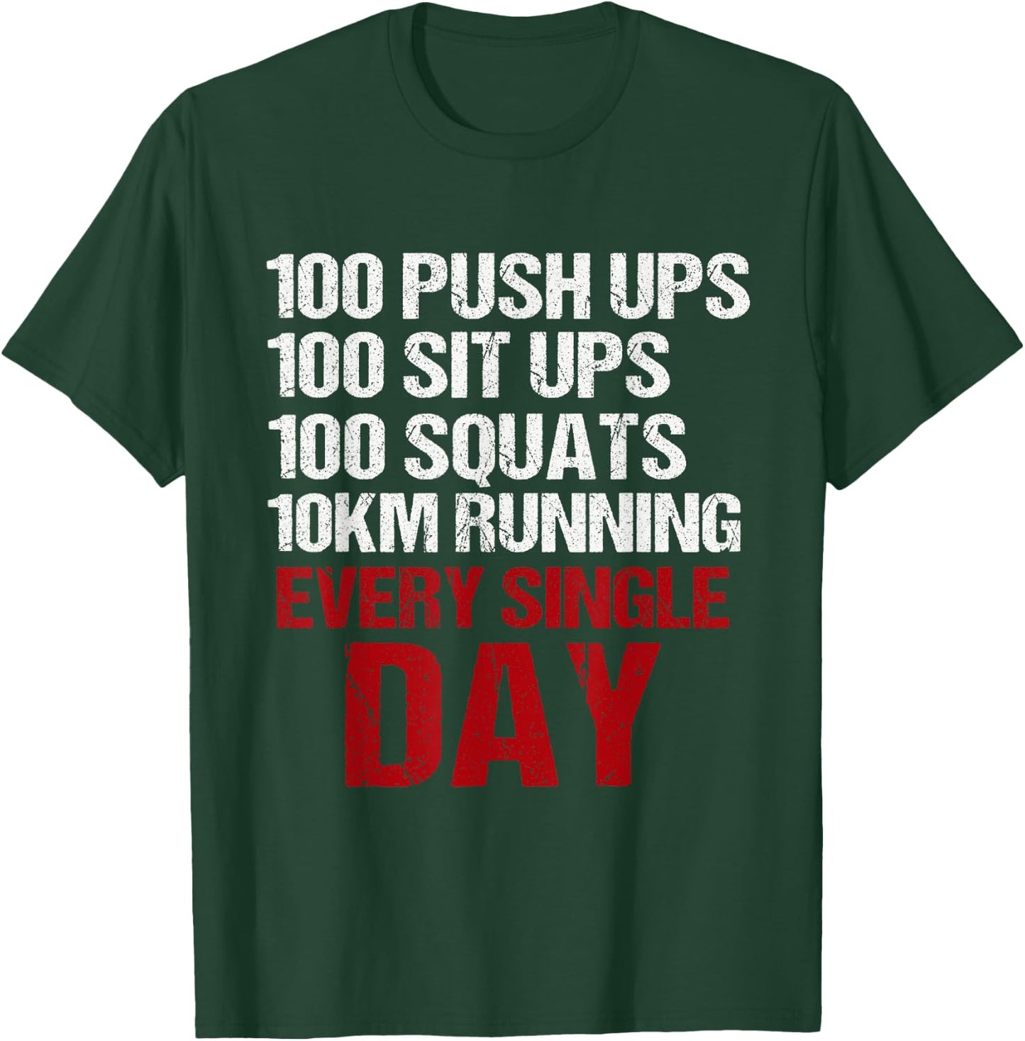 Push Ups Sit Ups Squats Running Bodybuilding Power gift T-Shirt - T-Shirt | Forest