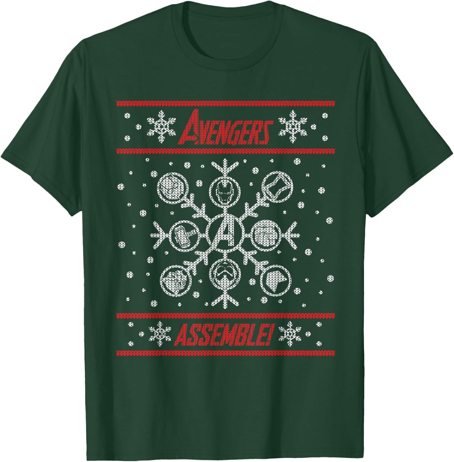 Marvel Avengers Assemble Holiday Sweater T-Shirt - T-Shirt | Forest