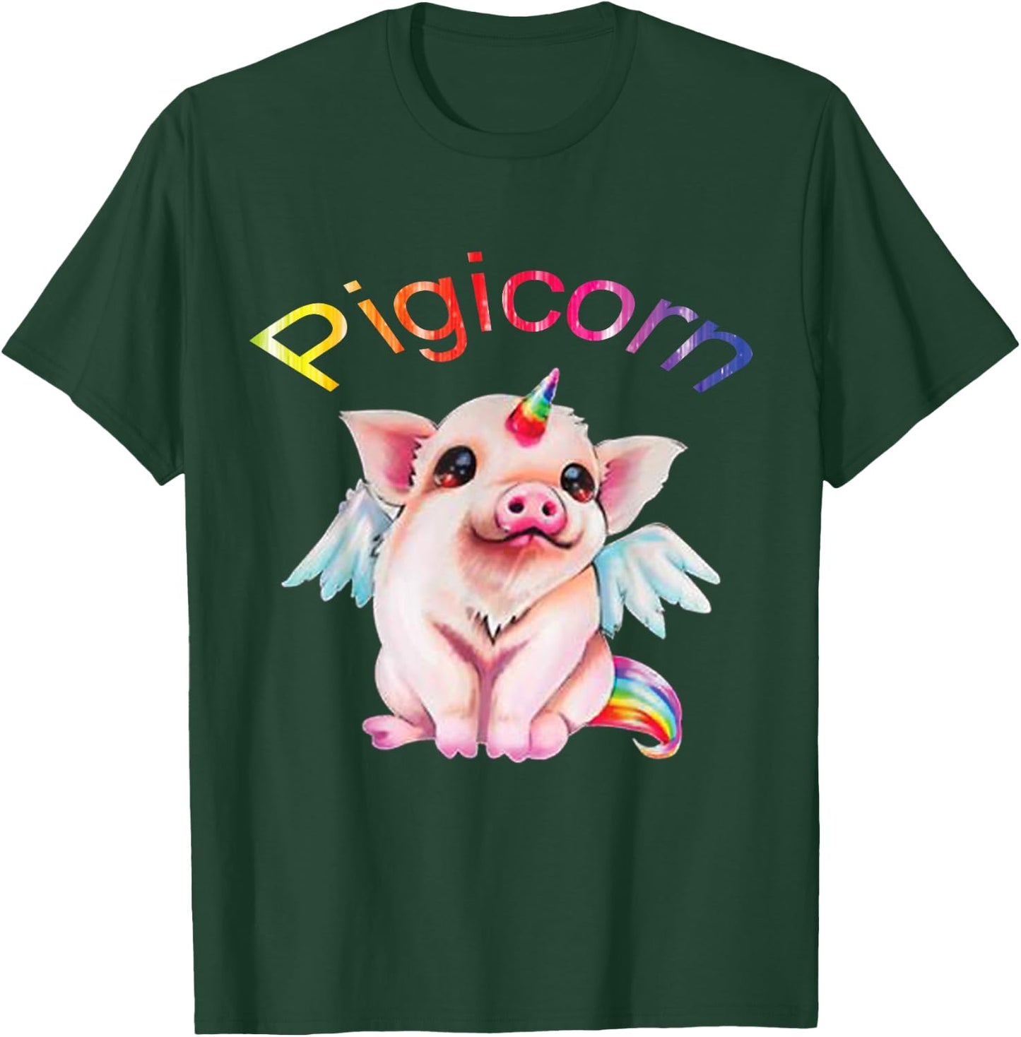 Pigicorn - I love Pigs and Unicorns Teeshirt T-Shirt - T-Shirt | Forest