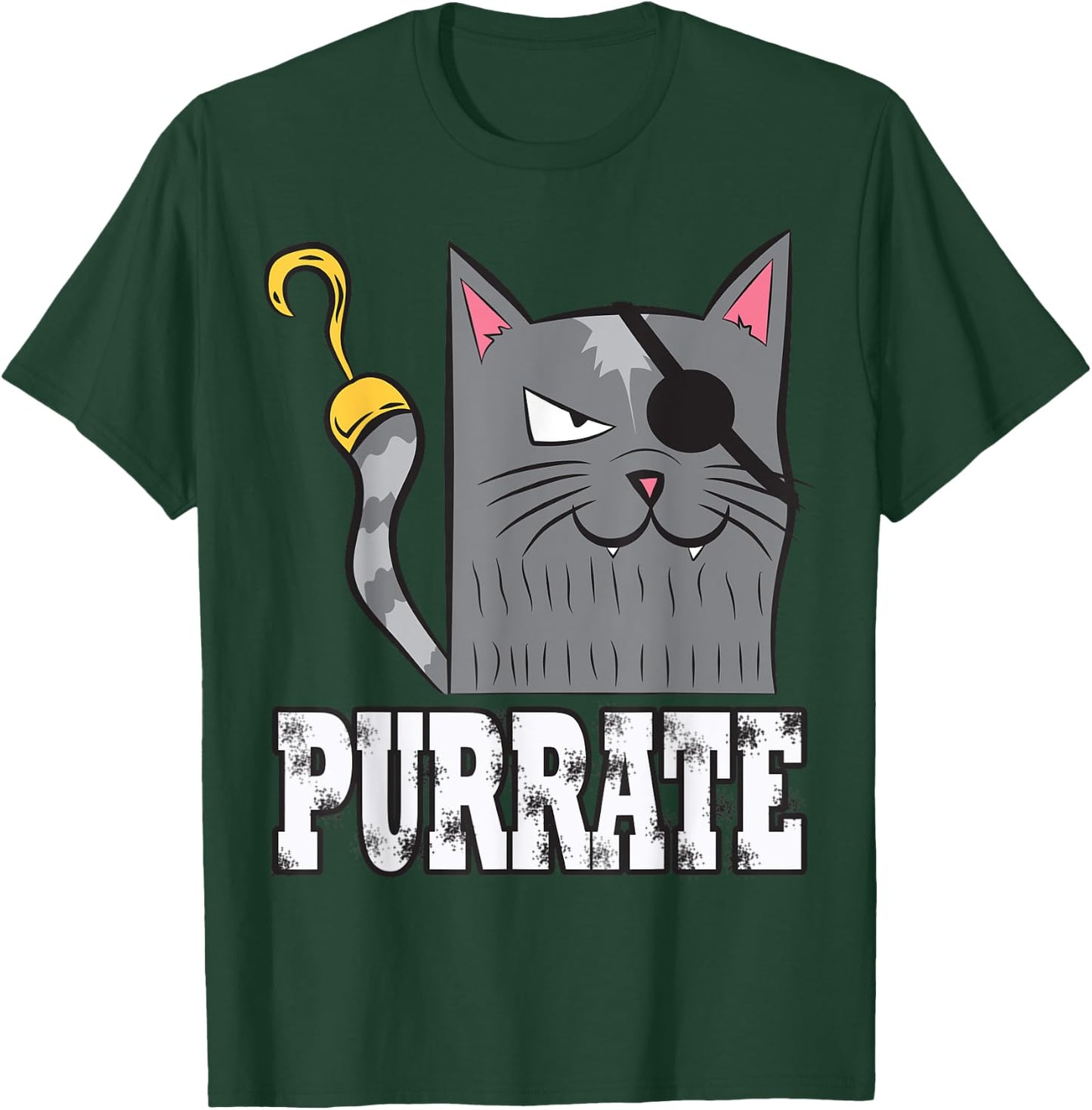 Purrate Pirate Cat Purrate Captain Kitty Eye Patch Sea T-Shirt - T-Shirt | Forest