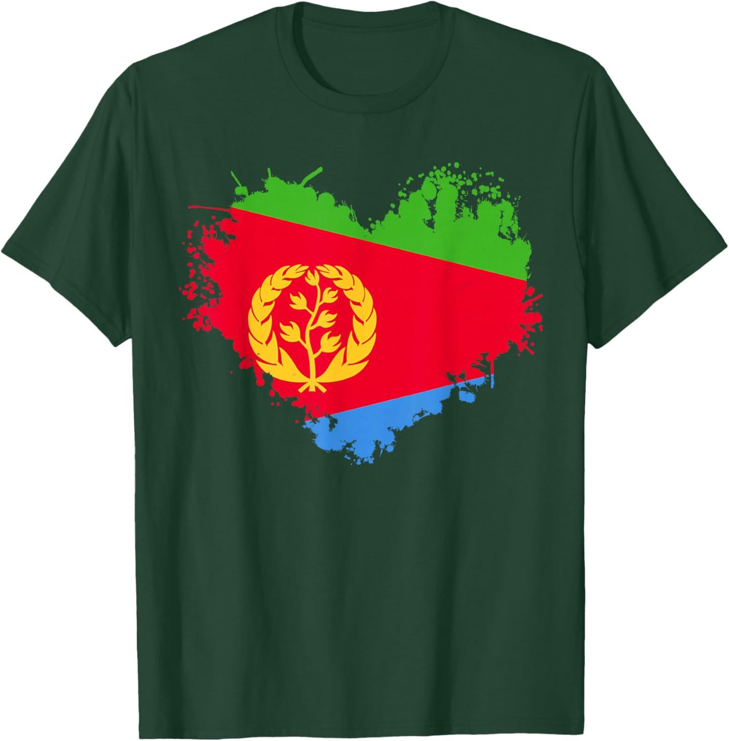 Eritrean Flag Outfit Idea & Eritrea Heritage Theme T-Shirt - T-Shirt | Forest