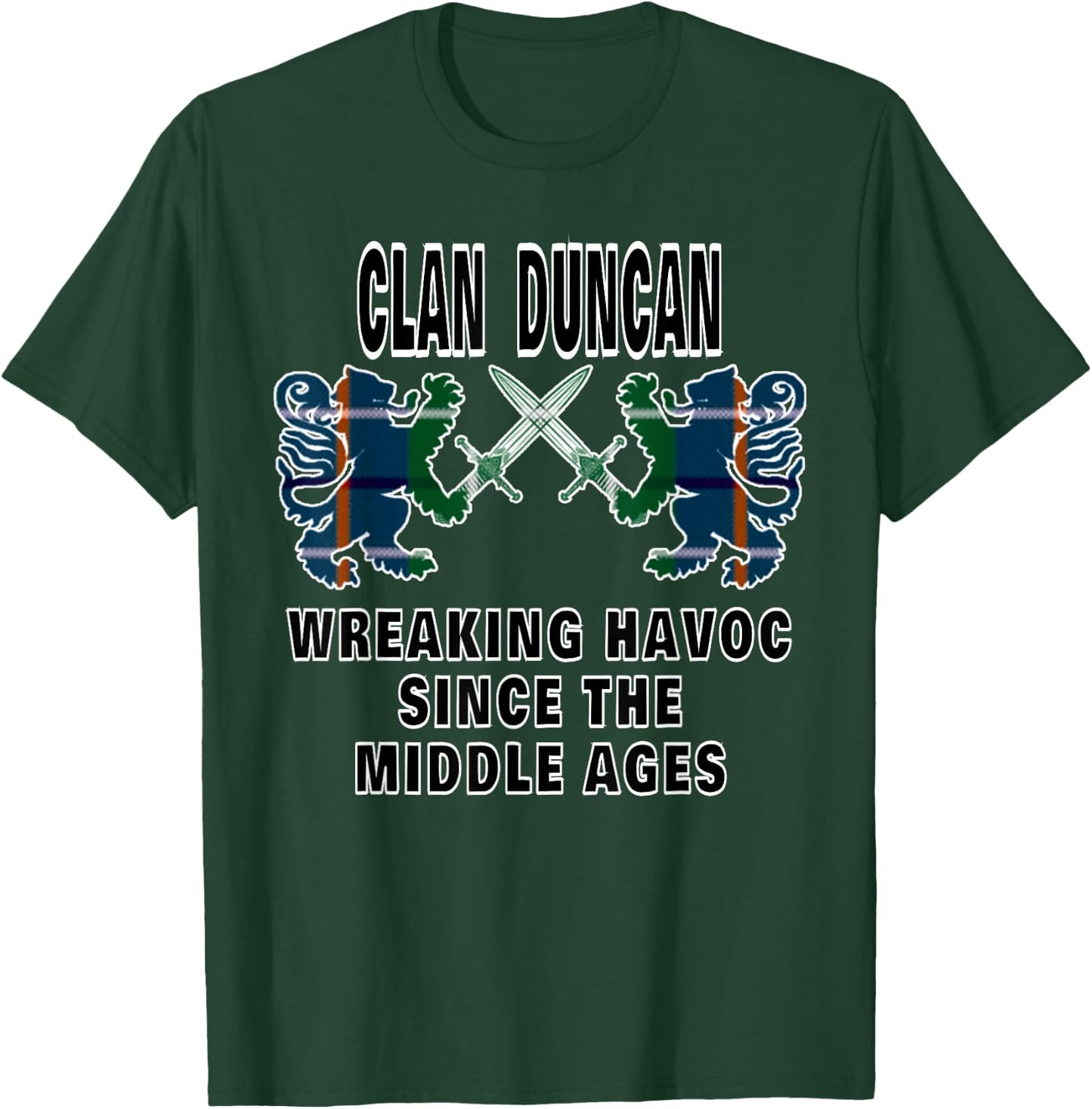 Duncan Scottish Tartan Scotland Family Clan Name T-Shirt - T-Shirt | Forest