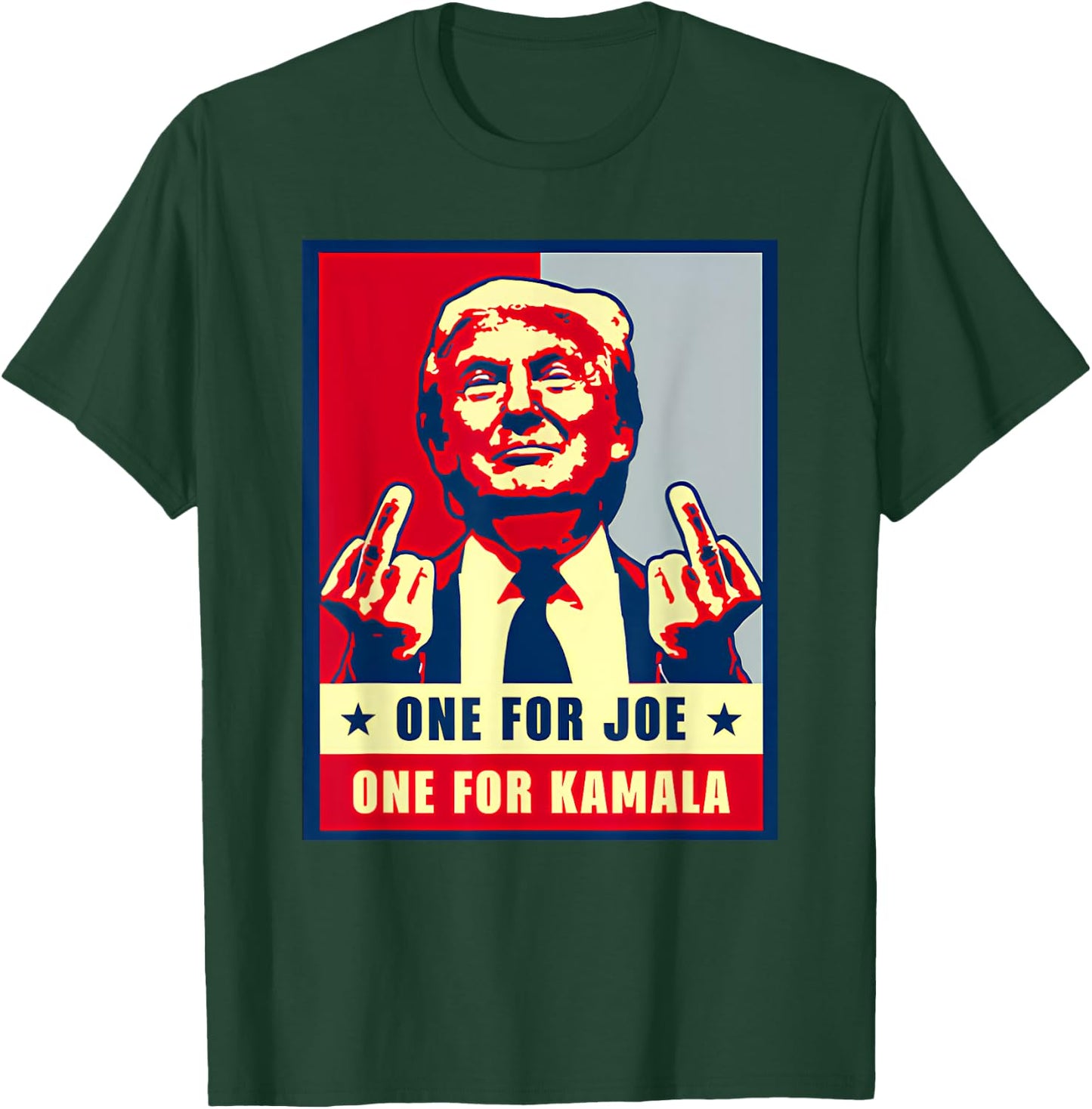 One For Joe One For Kamala Funny Trump Vote Trump President T-Shirt - T-Shirt | Forest